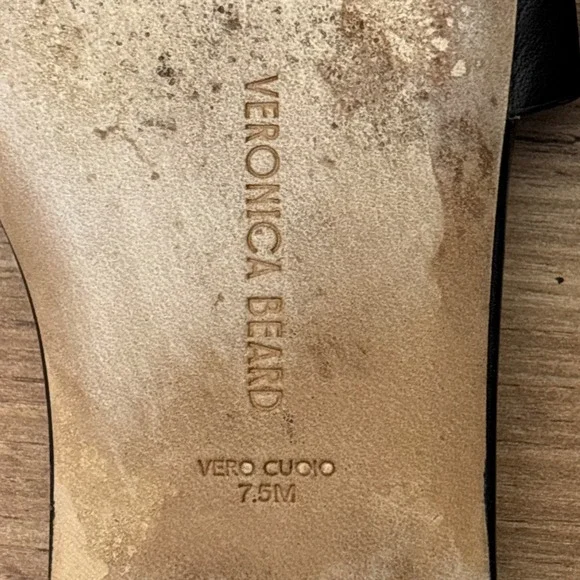 VERONICA BEARD Womens Via Slide Sandal Size 7.5 Black Leather Studded Designer - Picture 4 of 12